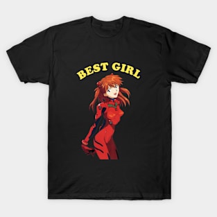 Best Girl Asuka Langley Aesthetic Meme T-Shirt